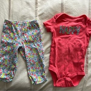 12 month girls Carter’s Set